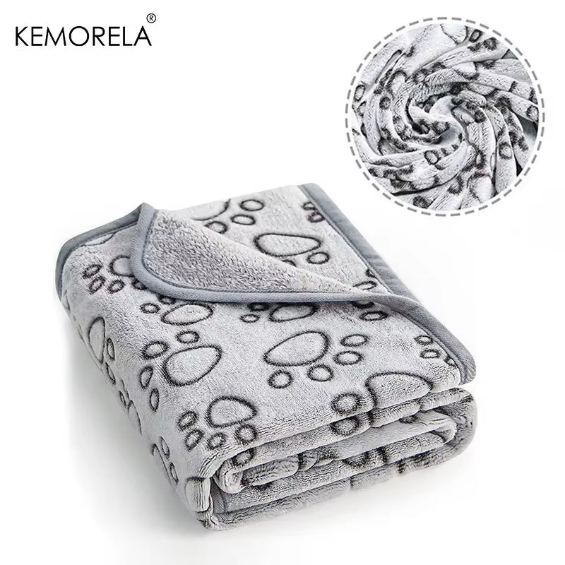 Pet Blanket Soft Fluffy Cute Cartoon Pattern Mat Pet Dog Blanket Warm and Comfortable Blanket Suitable for Cats and Dog