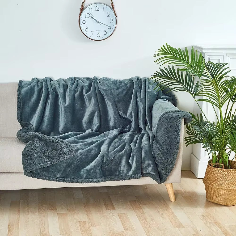 Waterproof Blanket for Sofa-Thickened Microfibre-Blanket Luxury Large Size Blanket Shaggy Blanket Winter Dropshipping 2025