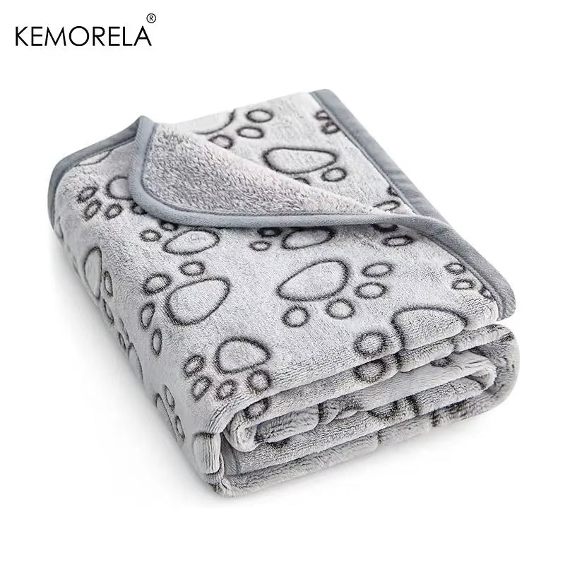 Pet Blanket Soft Fluffy Cute Cartoon Pattern Mat Pet Dog Blanket Warm and Comfortable Blanket Suitable for Cats and Dog