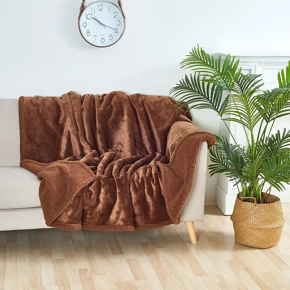 Waterproof Blanket for Sofa-Thickened Microfibre-Blanket Luxury Large Size Blanket Shaggy Blanket Winter Dropshipping 2025