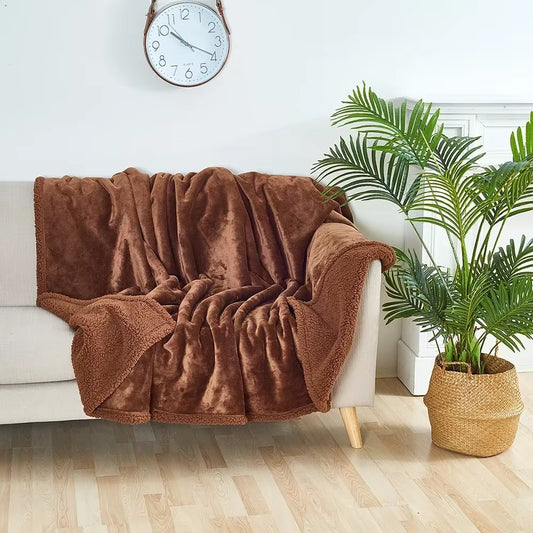 Waterproof Blanket for Sofa-Thickened Microfibre-Blanket Luxury Large Size Blanket Shaggy Blanket Winter Dropshipping 2025