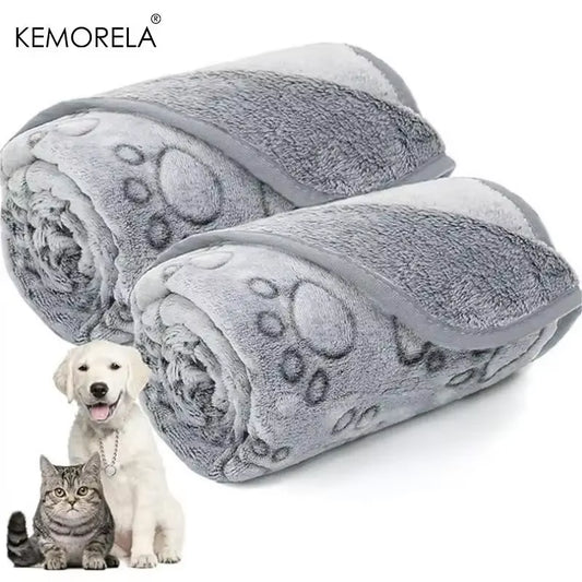 Pet Blanket Soft Fluffy Cute Cartoon Pattern Mat Pet Dog Blanket Warm and Comfortable Blanket Suitable for Cats and Dog