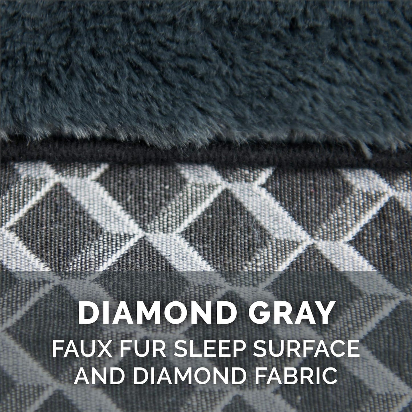 Comfy Couch Plush & Décor Sofa-Style Egg Crate Orthopedic Foam Dog Bed - Diamond Gray, Small
